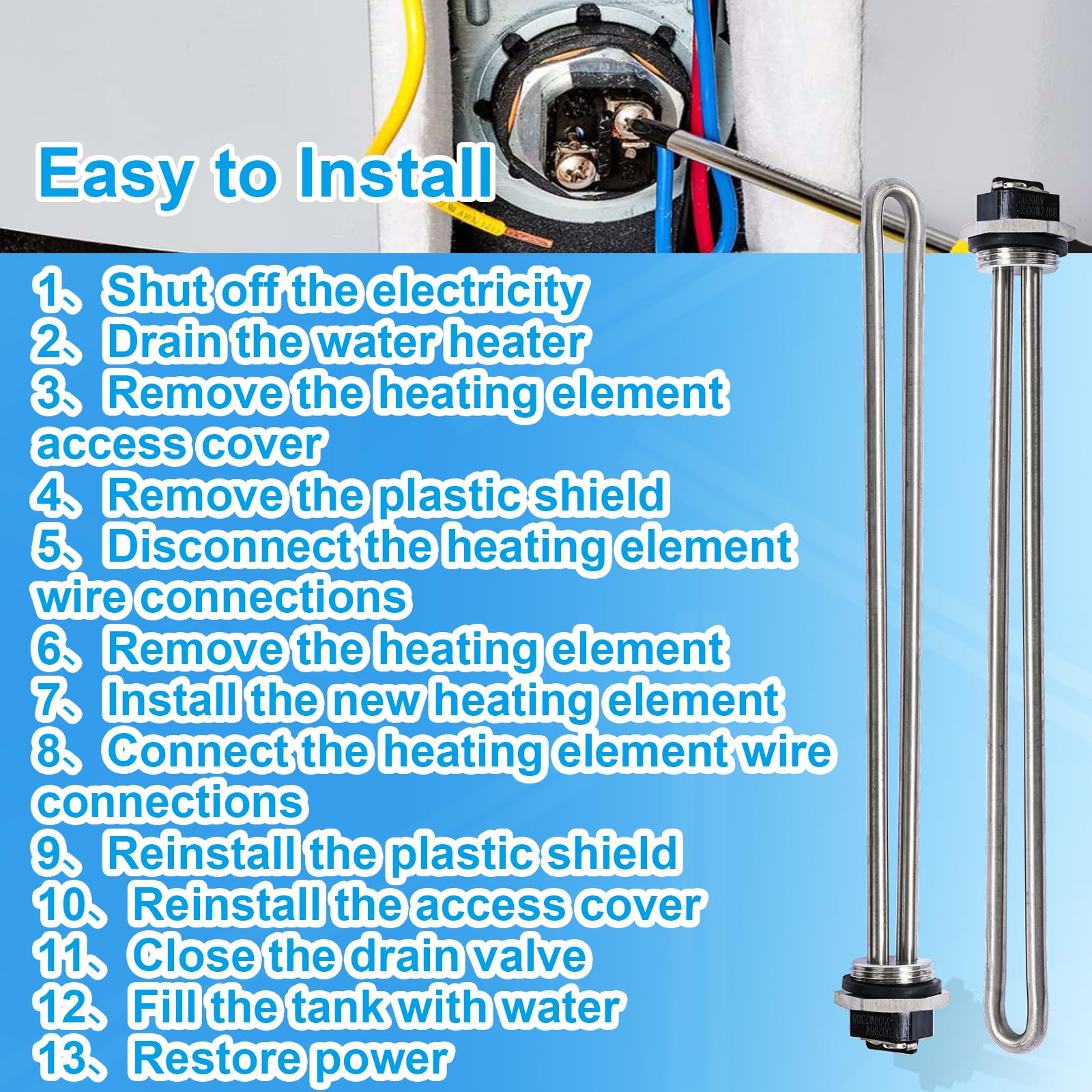 Heater Parts Bradford White Water Heater Element Replacement