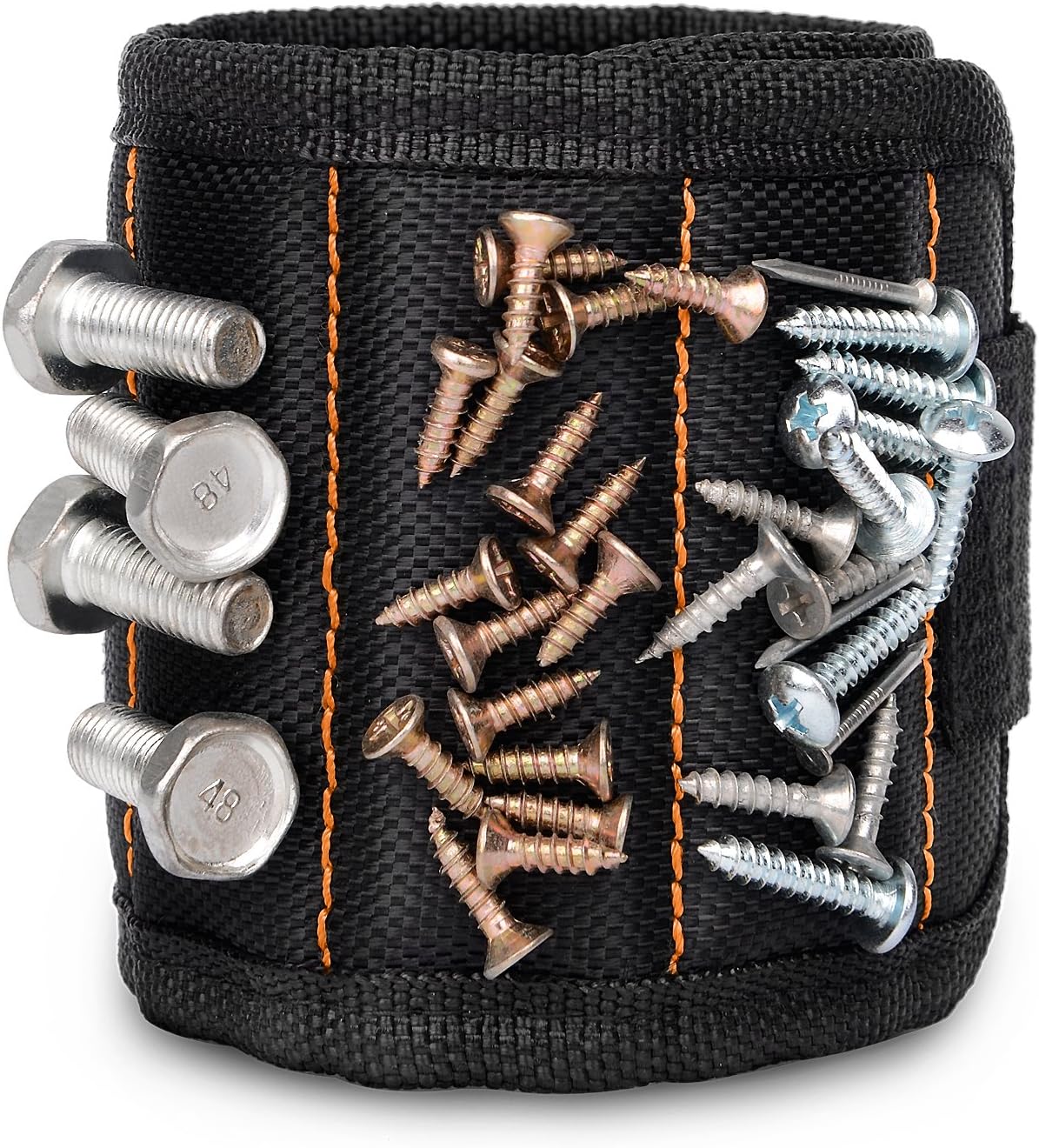GOOACC G0010A 2 Pack 15 Magnetic Wristband Holding Screws Nails Drill Bits Gadgets Tools Gift for Men Him Dad DIY Handyman Electrician Husband, 2 Pack