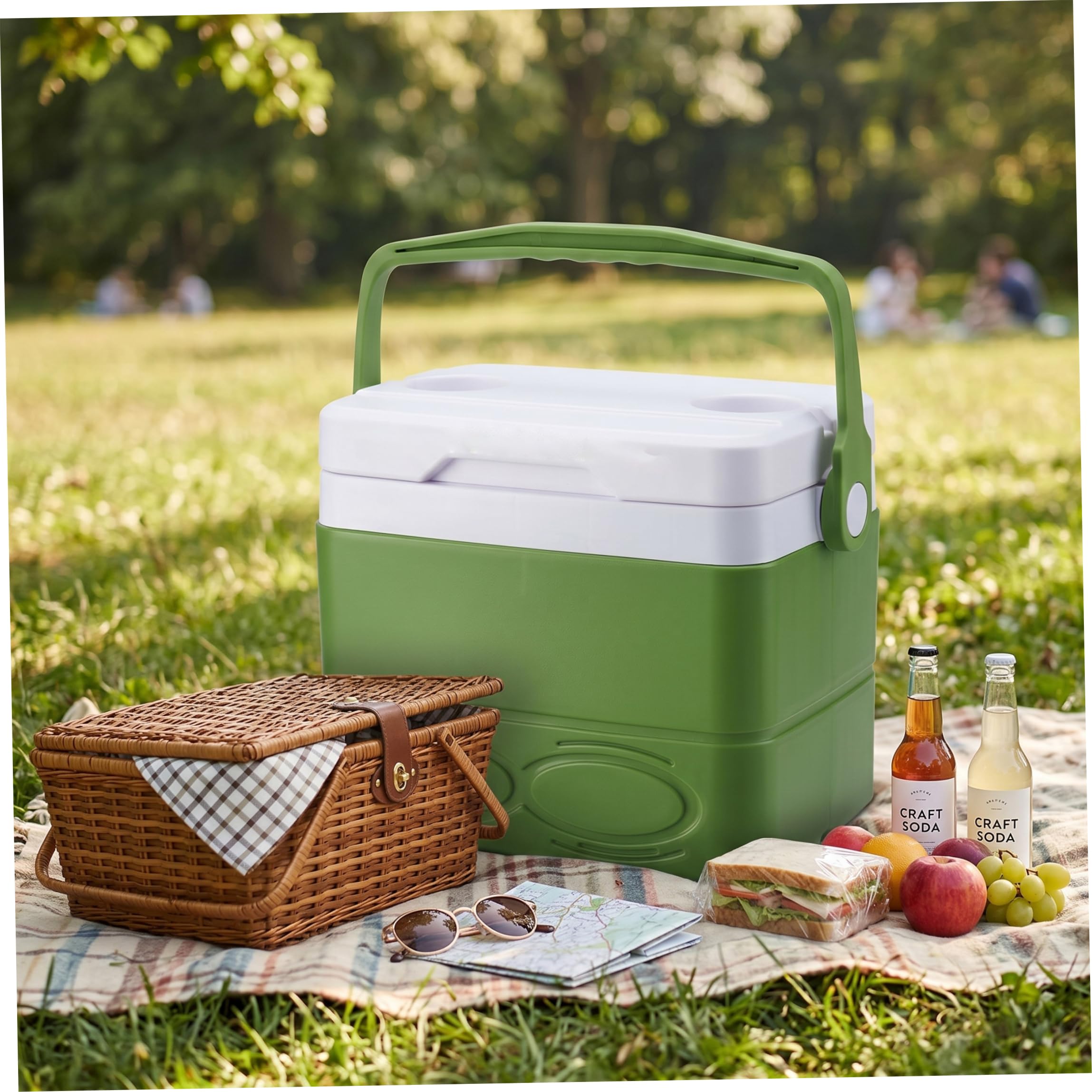 Frigo da campeggio, Frigo portatile da 8, 5 l Ghiacciaia da campeggio - Isolamento rigido per 72 ore per uso esterno, pesca, picnic e commerciale, Bianco
