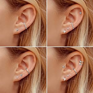 Cartilage Goujon G23 Titane Tête Plate Boucles D'oreilles