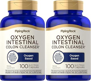 Piping Rock Colon Cleanse | 100 Capsules | Oxy-Tone Oxygen Intestinal Cleanser | Non-GMO, Gluten Free Supplement (Pack of 2)