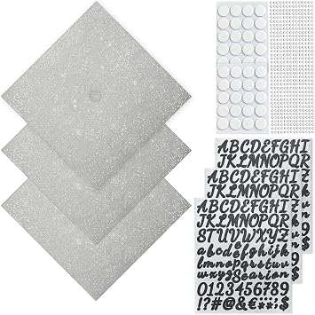 YIXAXKAO 10 Pieces Graduation Cap Decoration Blank Graduation Cap Topper Glitter CardStock Alphabet Letter Stickers for Cap DecorSilver