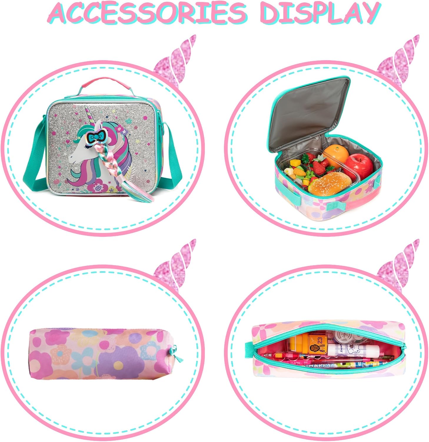 Unicorn Kids Backpack for School Backpack for Girls Primary School Kids Backpacks Daypack Elementary Students for Teens Girls Backpacks for Travel