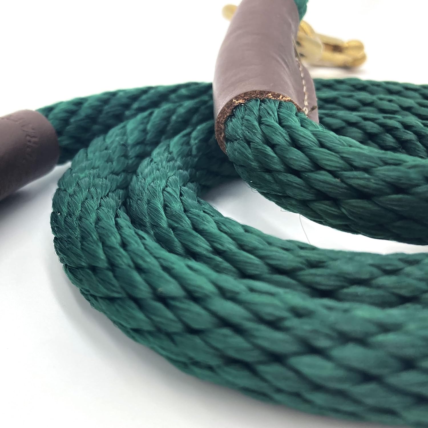 Mendota Pet Snap Leash - British-Style Braided Dog Lead, Made in The USA - Hunter Green, 1/2 in x 4 ft - for Large Breeds