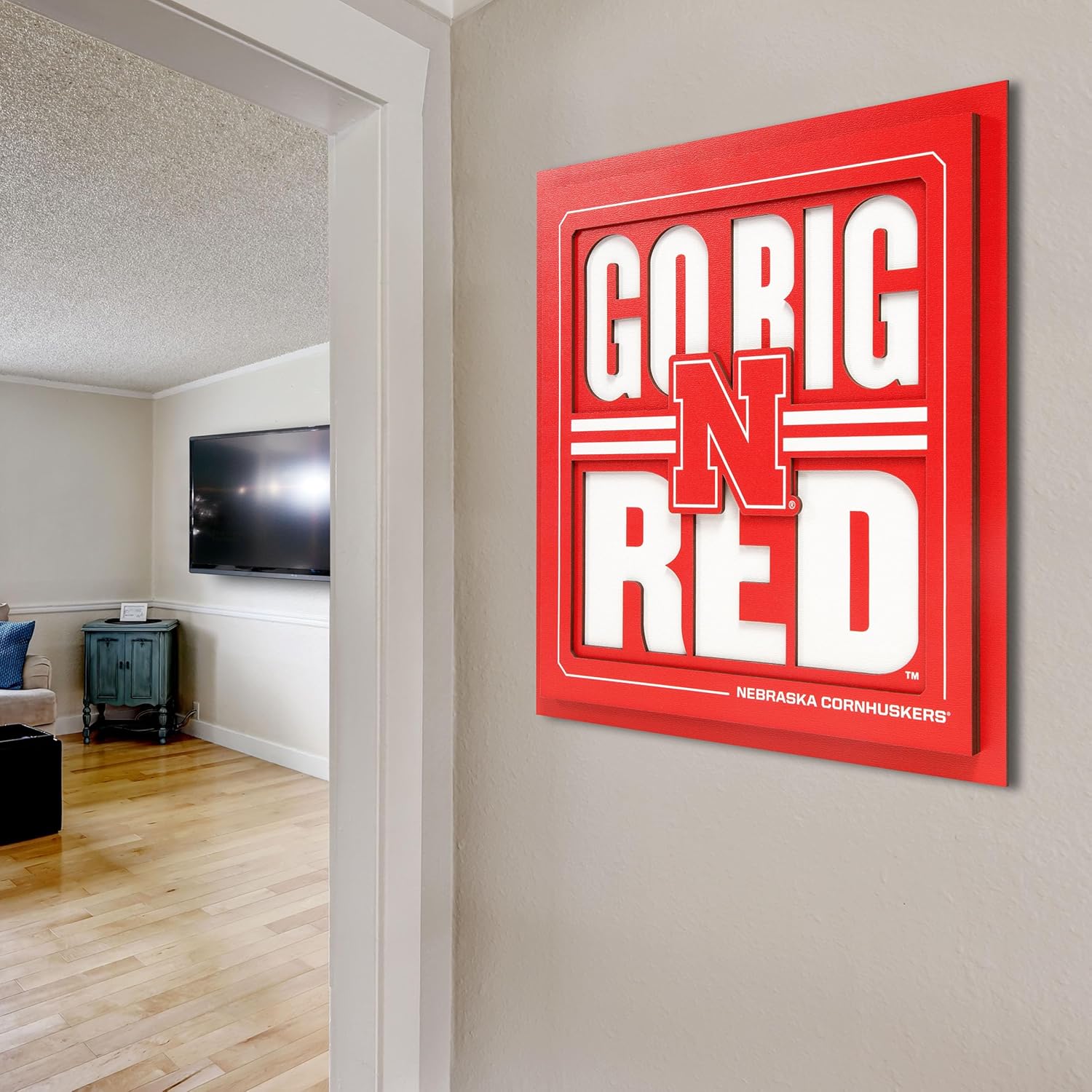 YouTheFan NCAA Nebraska Cornhuskers Slogan Series 3D Wall Art - Image 3