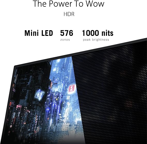 ASUS ROG Swift PG32UQXR 4K 160Hz gaming monitor 32 inch 4K UHD (3840 x 2160), 160Hz (above 144Hz), 1ms, Fast IPS, DisplayHDR 1000, 96% DCI P3, mini LED, Quantum Dot, FreeSync, HDMI 2.1, DP 2.1
