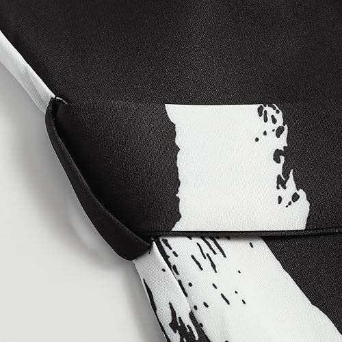 Miniatura 6 de Vestido casual de manga corta con tirantes en la cintura para mujer, vestido con cuello en V y dobladillo dividido