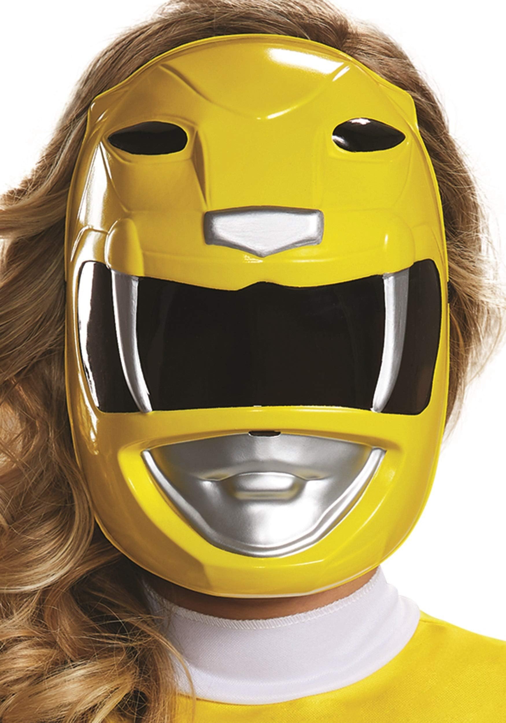 Disguise Women's Yellow Ranger Adult Mask, Yellow, One Size Adult