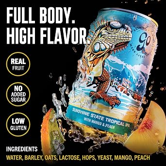 Go Brewing - IPA 12 Mixed Pack - Non Alcoholic Beer - Small Batch Brew - Low Calorie Drink - Featuring Double IPA, Disarm Hazy, Grapefruit & Tropical IPA - Low-Calorie, NA Brew (12 oz, 12 Pack)