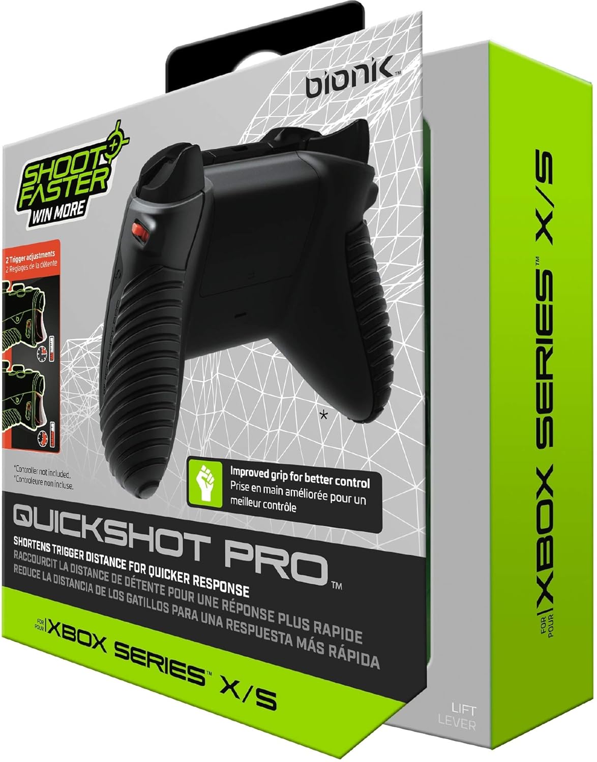 Amazon.com: Bionik Quickshot Pro For Xbox Series X/S: Custom Grip and ...