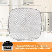 Vista 2 de Protector contra salpicaduras de acero inoxidable, paquete de 2 piezas de repuesto para freidora de aire Foodi, piezas de repuesto para Ninja Foodi