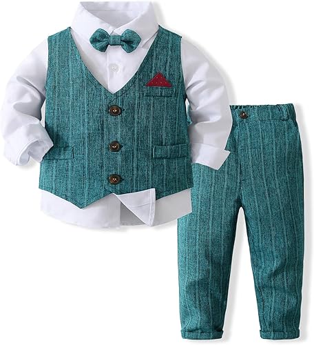 Boys Formal Suits Gentleman Tuxedo Outfit Boys' Blazer Shirt and Pants Wedding B