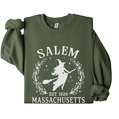 Salem Massachusetts Halloween Sweatshirt, Spooky Witch Sweatshirt or Hoodie, They