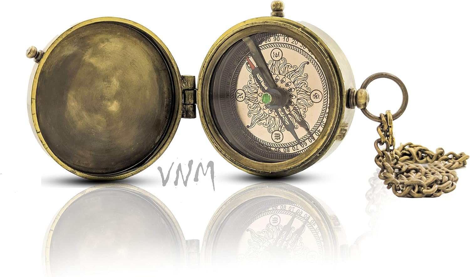 Brass Engraved Compass – “I Love You (Home Wherever We Go Together)” – Vintage Camping Gift, Adventure Keepsake, Nautical Collectible for Him or Her