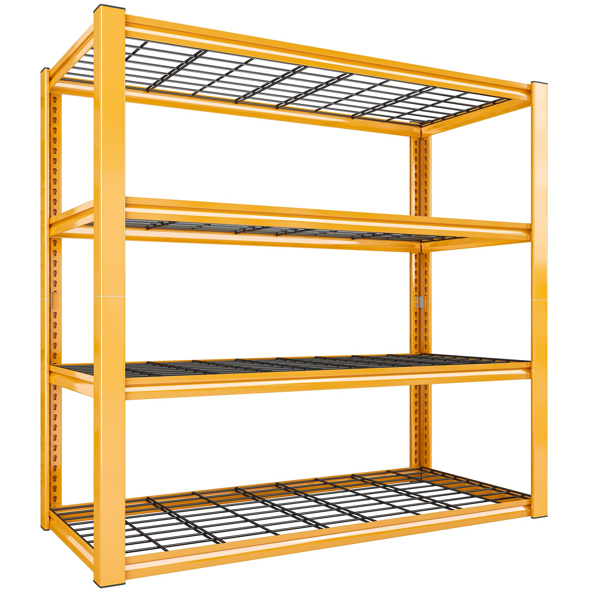 REIBII 40" W Garage Shelving Heavy Duty Metal Shelving 2200LBS Storage Shelves 4 Tier Garage Shelves Adjustable Metal Shelf for Warehouse Basement