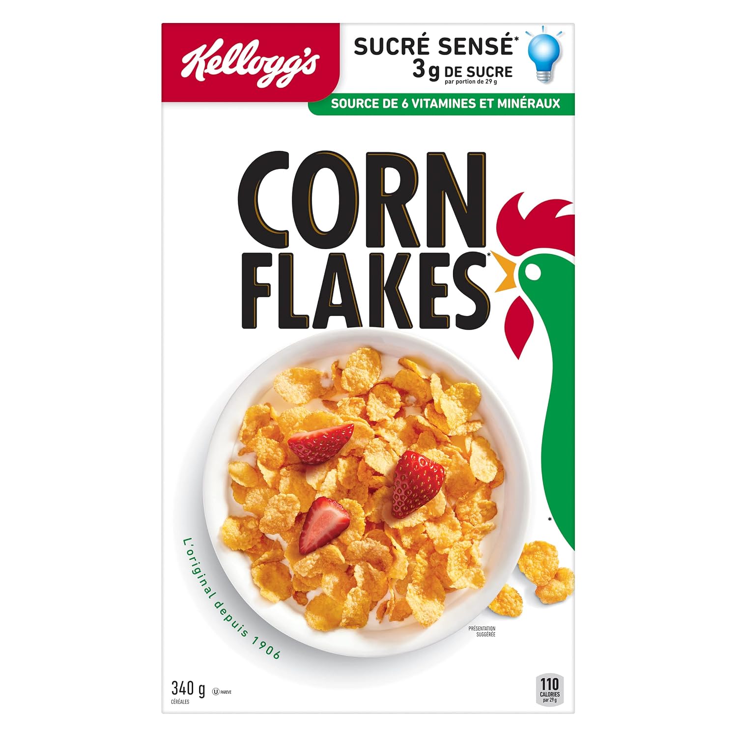 Kellogg's, Corn Flakes Cereal, 340g/15.5oz