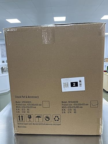 Miniatura 12 de VEVOR 18/8 Stainless Steel Stockpot, 42QT Large Cooking Pots, Multipurpose Cookware Sauce Pot with Composite Base, Heavy Duty Commercial Grade Stock