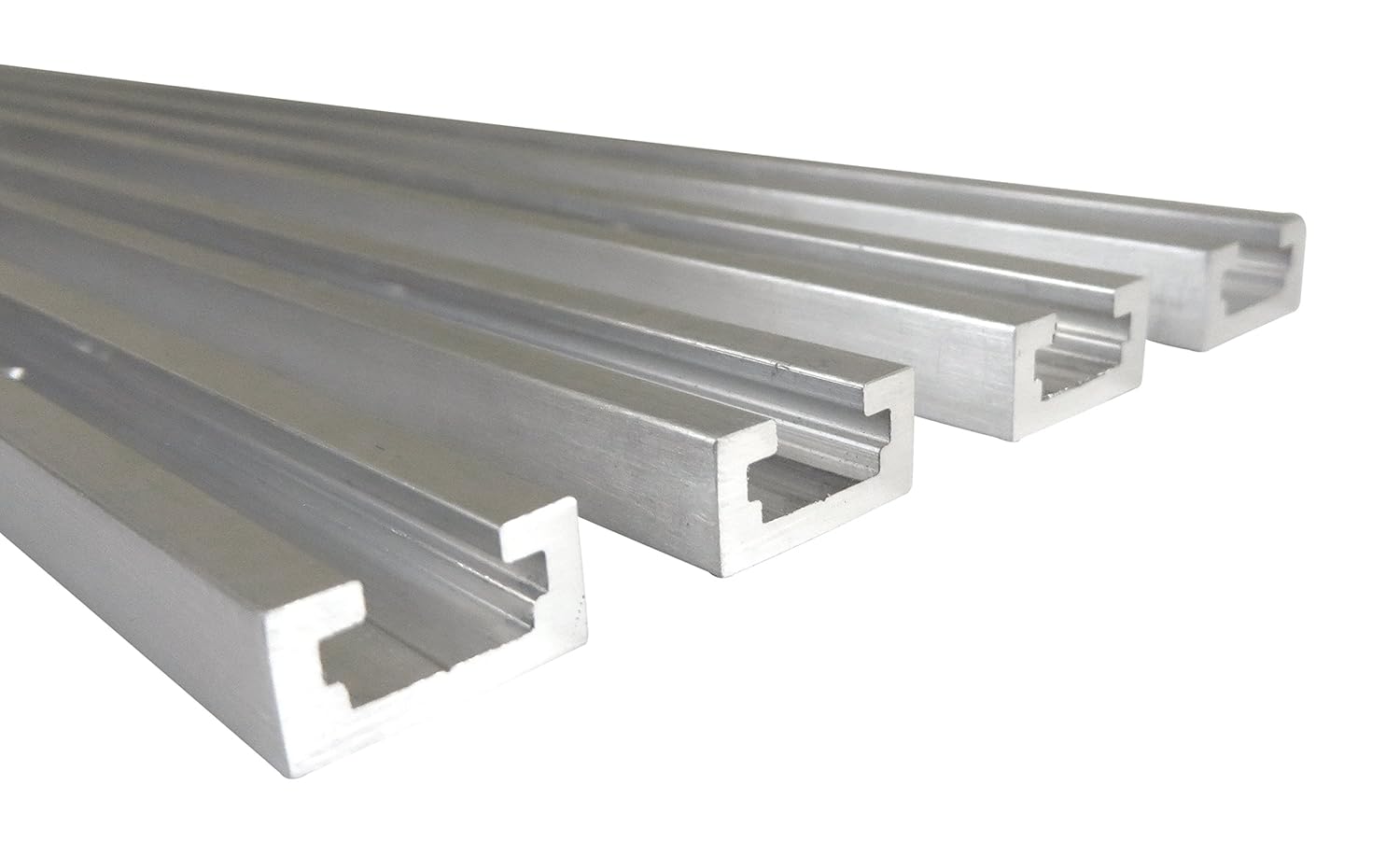 Lot 4 Each, 48" Aluminum T Track 3/4" by 3/8" Slot, Accepts 1/4" Hex Bolts, 1/4" or 5/16" T Bolts, Countersunk Holes Every 6" 112134