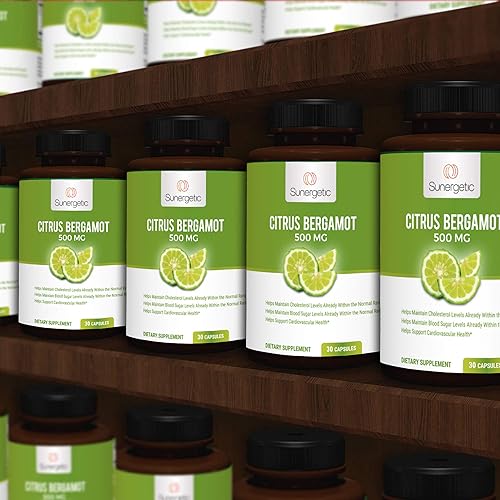 Miniatura 8 de Sunergetic Cápsulas de bergamota, formuladas con extracto orgánico de bergamota, Bergamonte clínicamente estudiada para apoyar niveles de colesterol