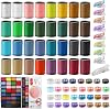 Annsywit 64 Rolls Sewing Threads with 10 Clips Bobbins for Quilting, Stitching and Embroidery Machine