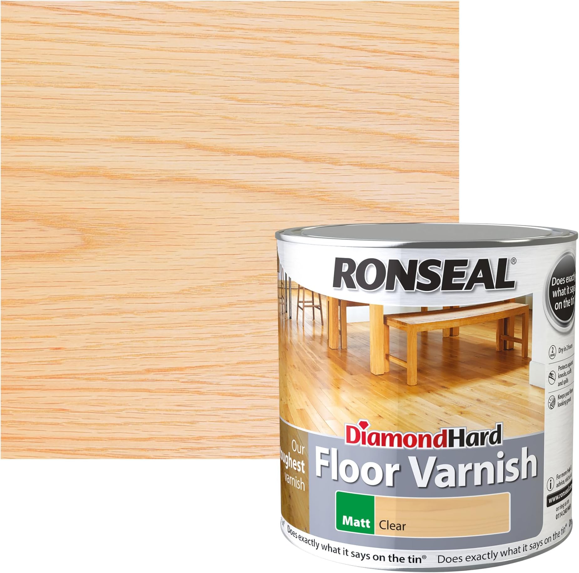 Diamond Hard Floor Varnish Clear Matt 2.5L