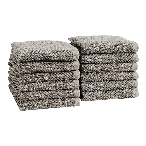 Great Bay Home 100% Cotton 12-Pack 13x13 Wash Cloth -