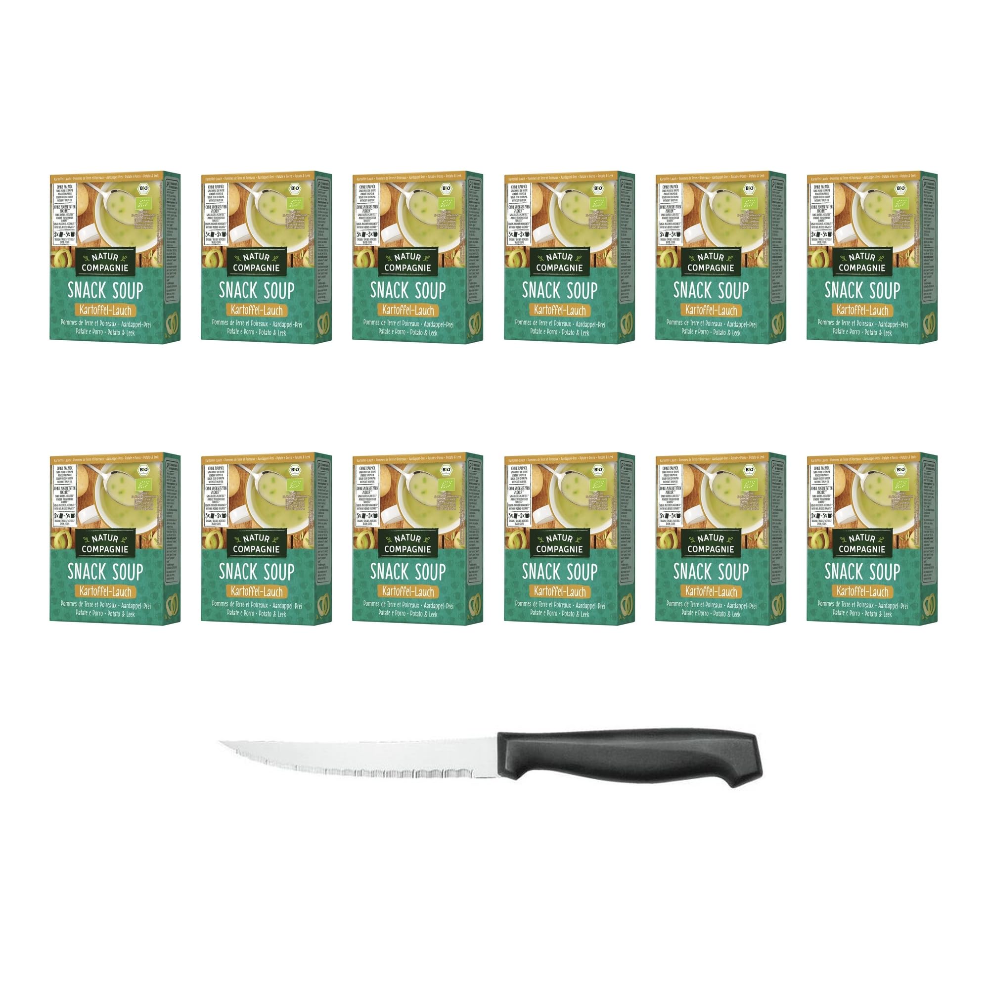 Natur Compagnie Snack Soup Kartoffel-Lauch 12er-Set, 12 x 51 g