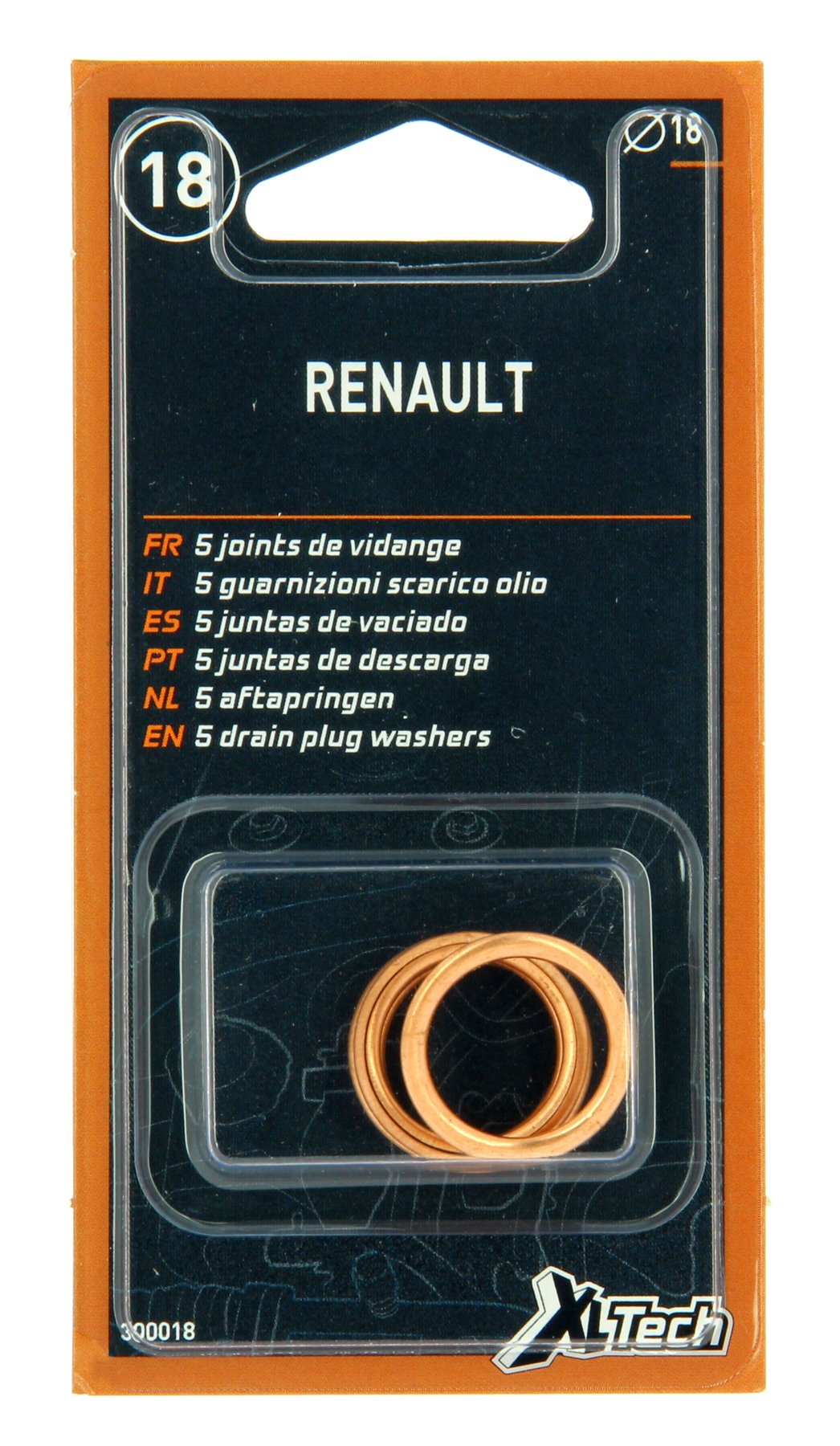 XL Perform Tool Set di 5 guarnizioni CUFA Diametro 18 mm, compatibili con Veicoli Fiat e Renault