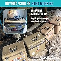 Vista 5 de Engel UC7 7.5qt a prueba de fugas, hermético, enfriador de caja de secado y pequeña lonchera rígida para hombres y mujeres