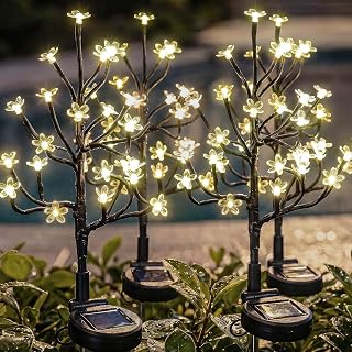 6個パック ソーラーガーデンライト 屋外 ソーラーライト 屋外の花 | 2Modes 120LED ガーデンデコレーション、防水 ソーラーパワー フェアリーガーデン 屋外装飾 庭 パティオ 通路用 ガーデニングギフト