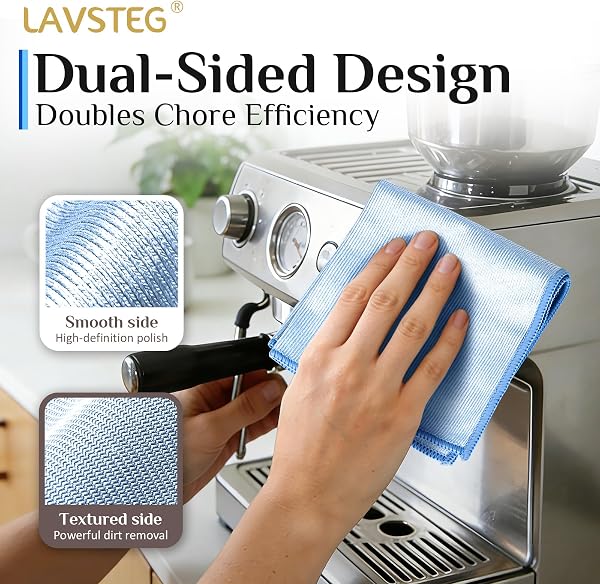 Chiffon Magique Microfibre, 6X Serviette sans Trace Absorbant Polissage, Lingette Essuie Vitre Verre Lunette Miroir Vaisselle Cuisine Menage Voiture, Torchon Nettoyage Réutilisable Lavable - 3