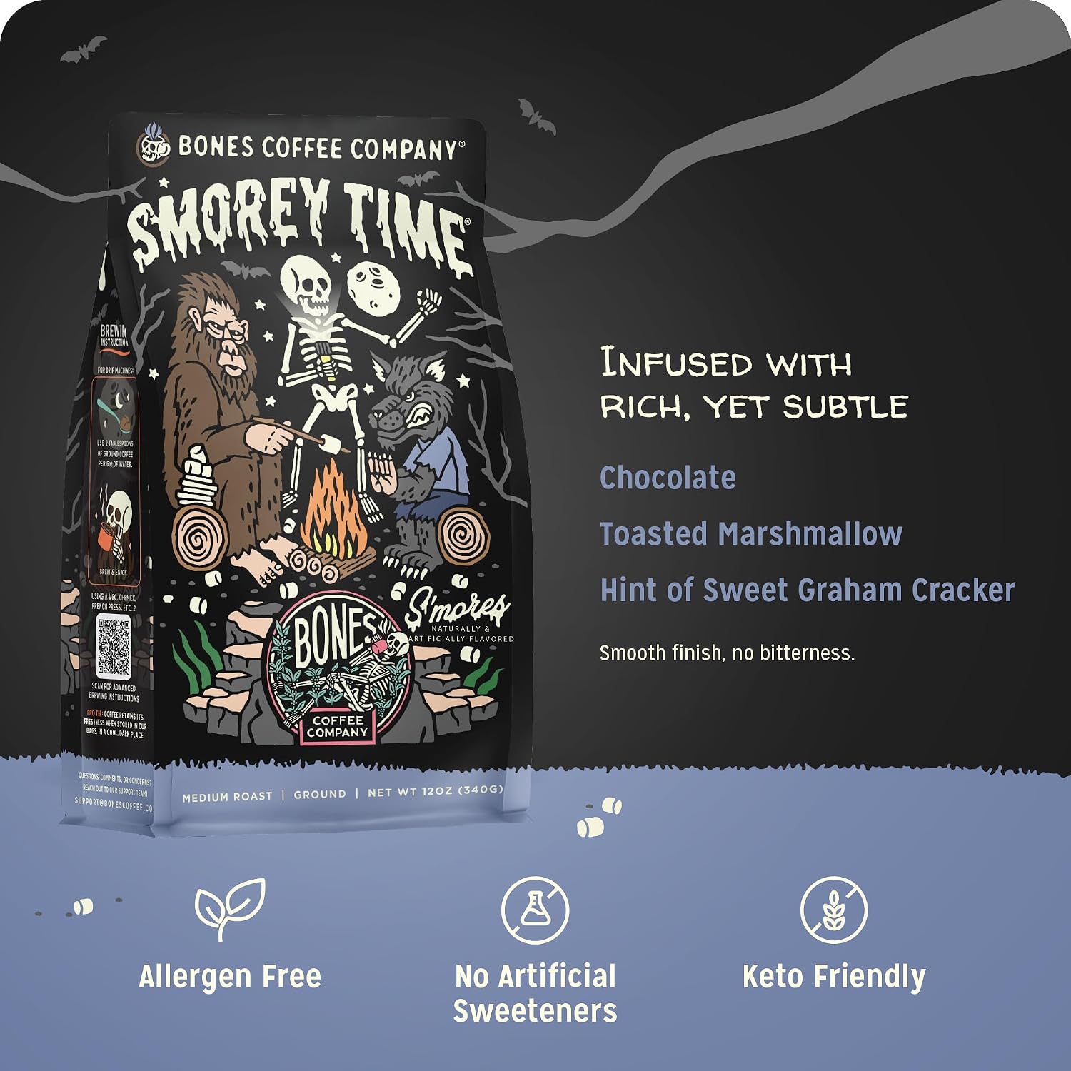 Bones Coffee Company S'morey Time Flavored Coffee — image 3