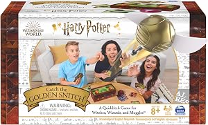Harry Potter Catch The Golden Snitch, A Quidditch Board Game for Witches, Wizards and Muggles, Family Game Ages 8 & up | Fast-Paced Quidditch Action, Promotes Quick Reflexes & Strategic Thinking, Includes Chest & Snitch, 3-4 Players, Ages 8+