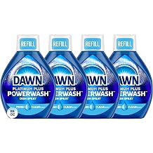 Dawn Powerwash Spray Refill, Dish Soap, Dishwashing Liquid, Cleaning Supplies, Fresh, 4 Refill, 21.5 Fl Oz