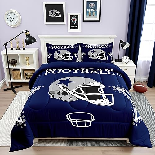 Miniatura 213 de Castle Fairy Juego de ropa de cama de béisbol, tamaño matrimonial, juego de edredón de 3 piezas para niños, niños, adolescentes, decoración