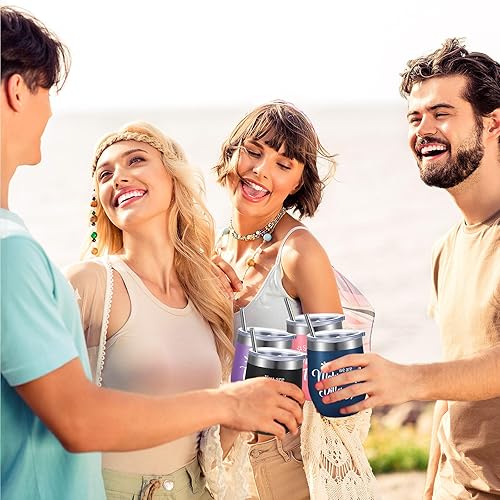 Miniatura 7 de Regalos de agradecimiento para compañeros de trabajo que dejan la despedida, regalos de agradecimiento con vaso de vino de 12 onzas con texto en