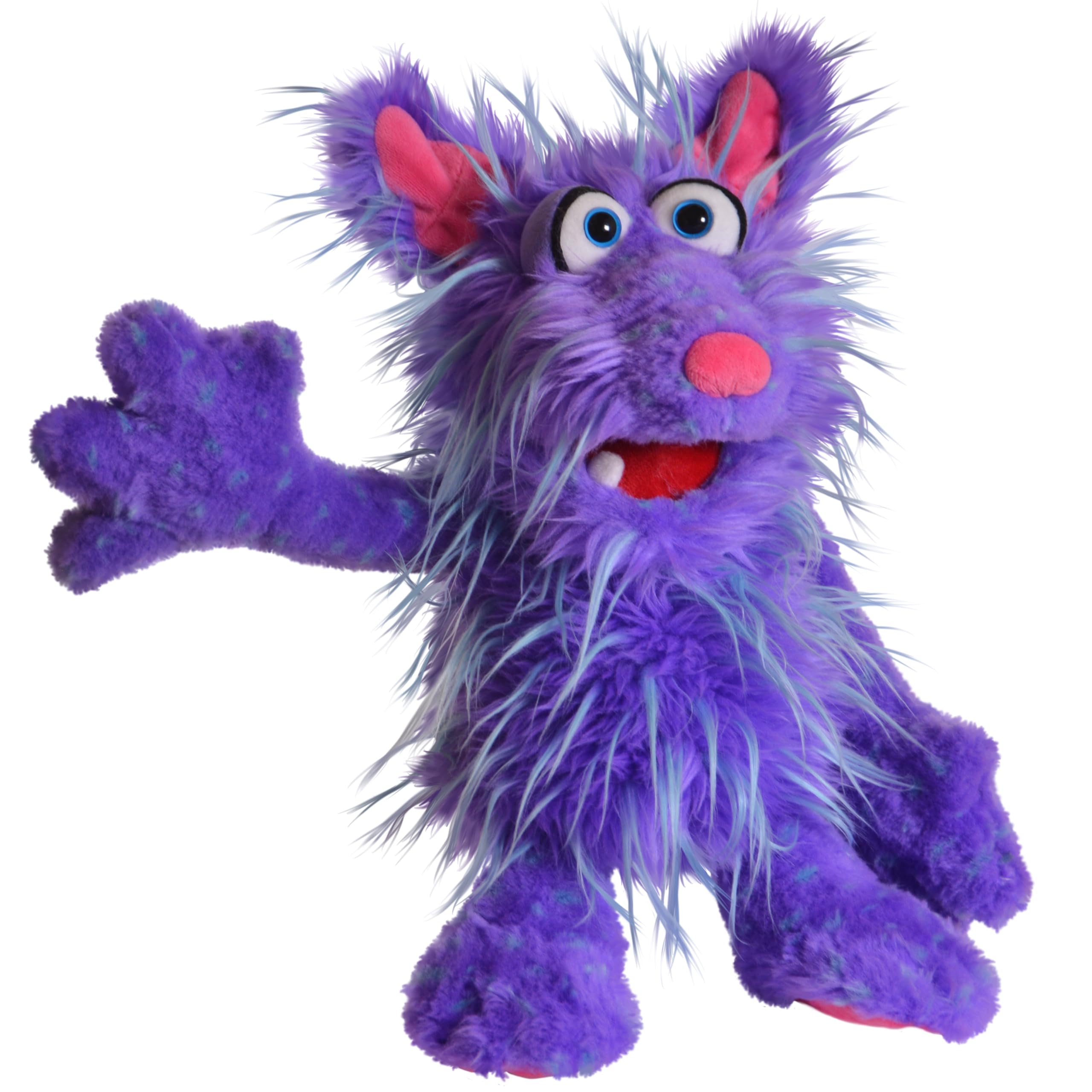 Living Puppets 16-Inch Plush Purple Monster Hand Puppet - Fine European Design, Ultra-Soft and Cuddly, Promotes Child Development, Safety Certified, Teacher-Recommended for Boys and Girls