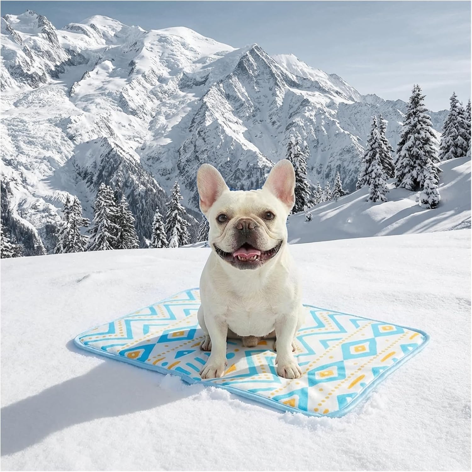 Dog Cooling Mat for Dogs & Cats, Soft Breathable Cooling Pad for Dog Bed, 30"x20" Self Cooling Crate Mat for Dogs, No Gel Washable Non-Slip Pet Cooling Mat Indoor Outdoor, Bohemia