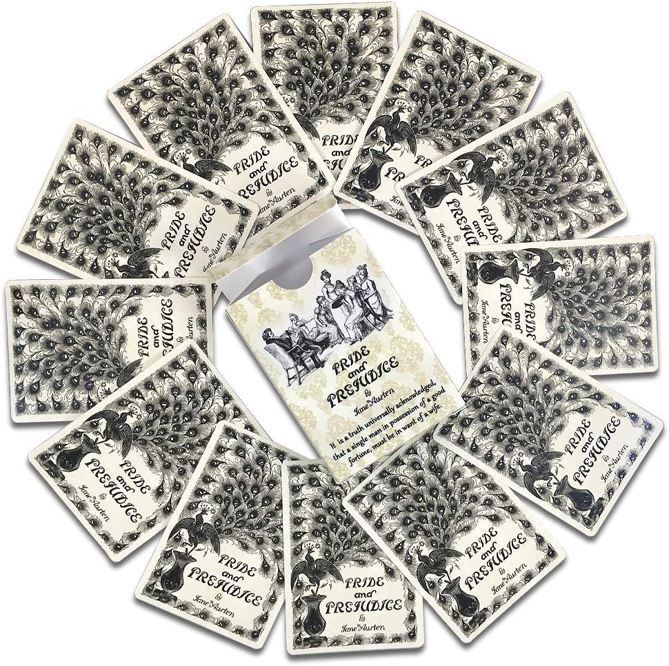 Rodaruus Pride and Prejudice Themed Playing Cards, Full Deck, 54 Poker-Size Card Deck