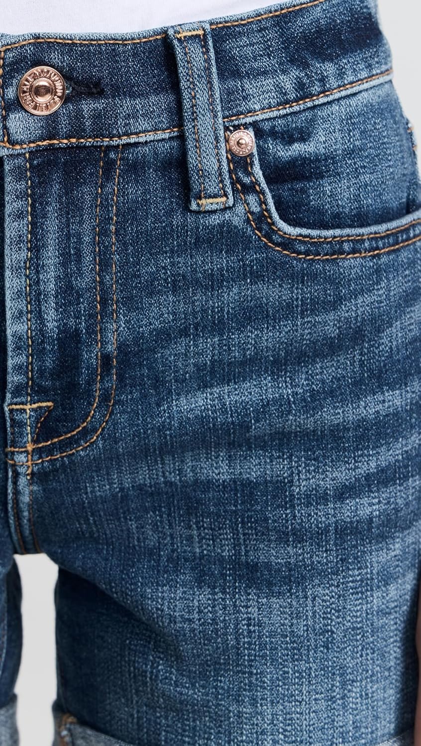 7 for All Mankind Female Broken Twill Mid Roll Shorts - Image 6