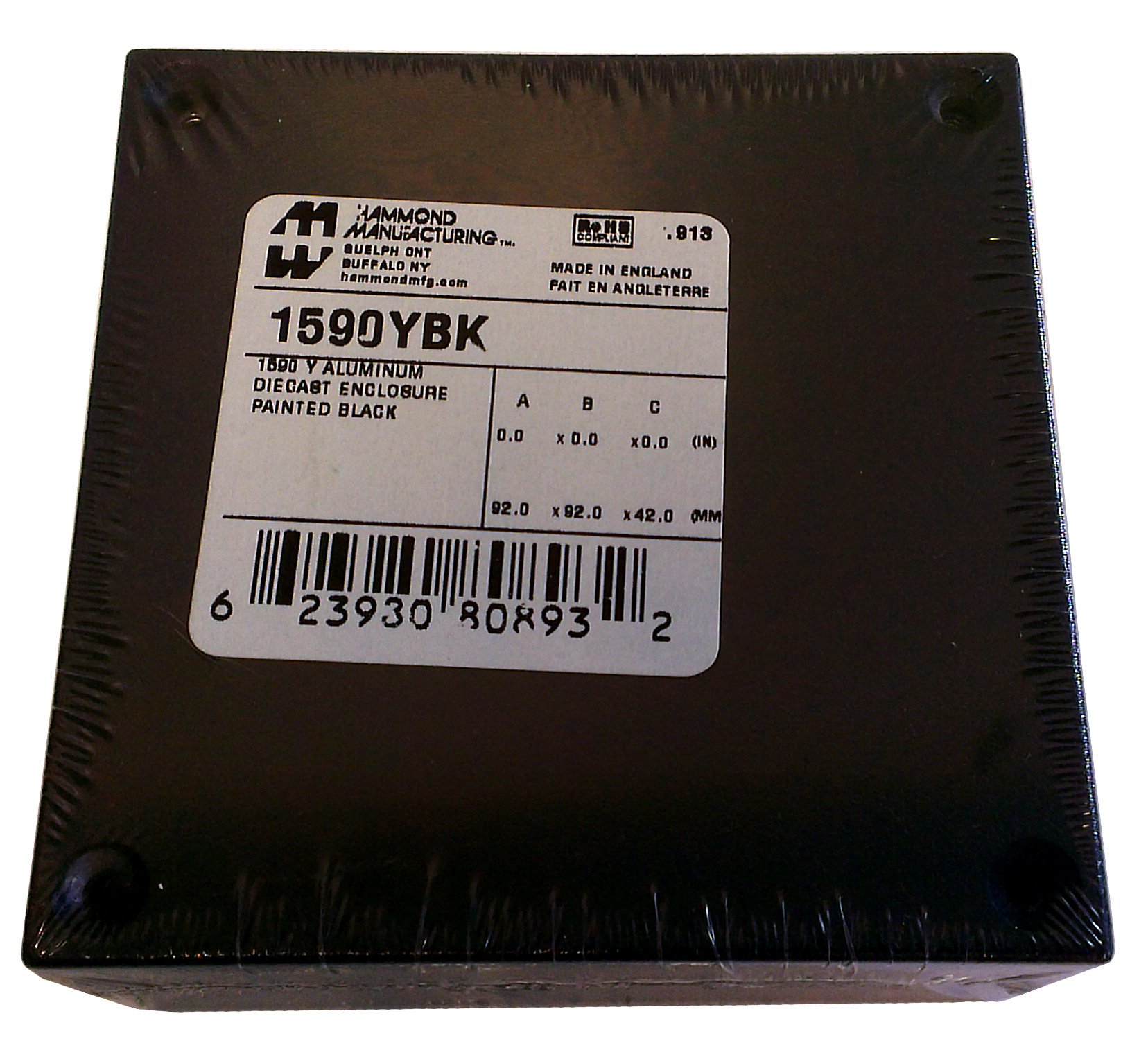 Hammond Manufacturing Black Hammond Electronics Druckguss Alu-Geh Use 1590Ybk