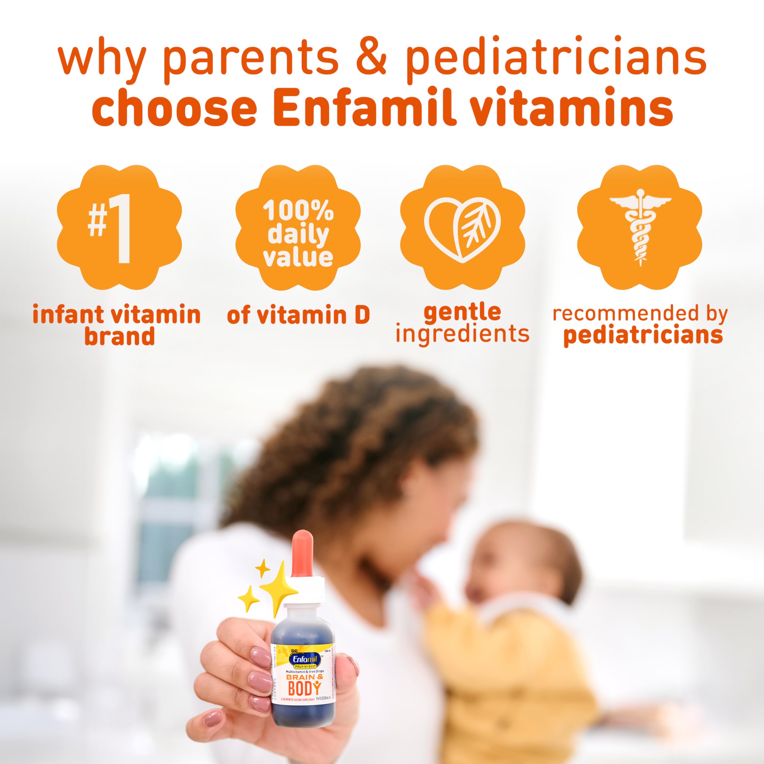 Enfamil Baby Vitamins Enfamil Poly-Vi-Sol 8 Multi-Vitamins & Iron Supplement Drops for Infants & Toddlers, Supports Growth & Development, 50 mL Dropper Bottle — Amazon image 3