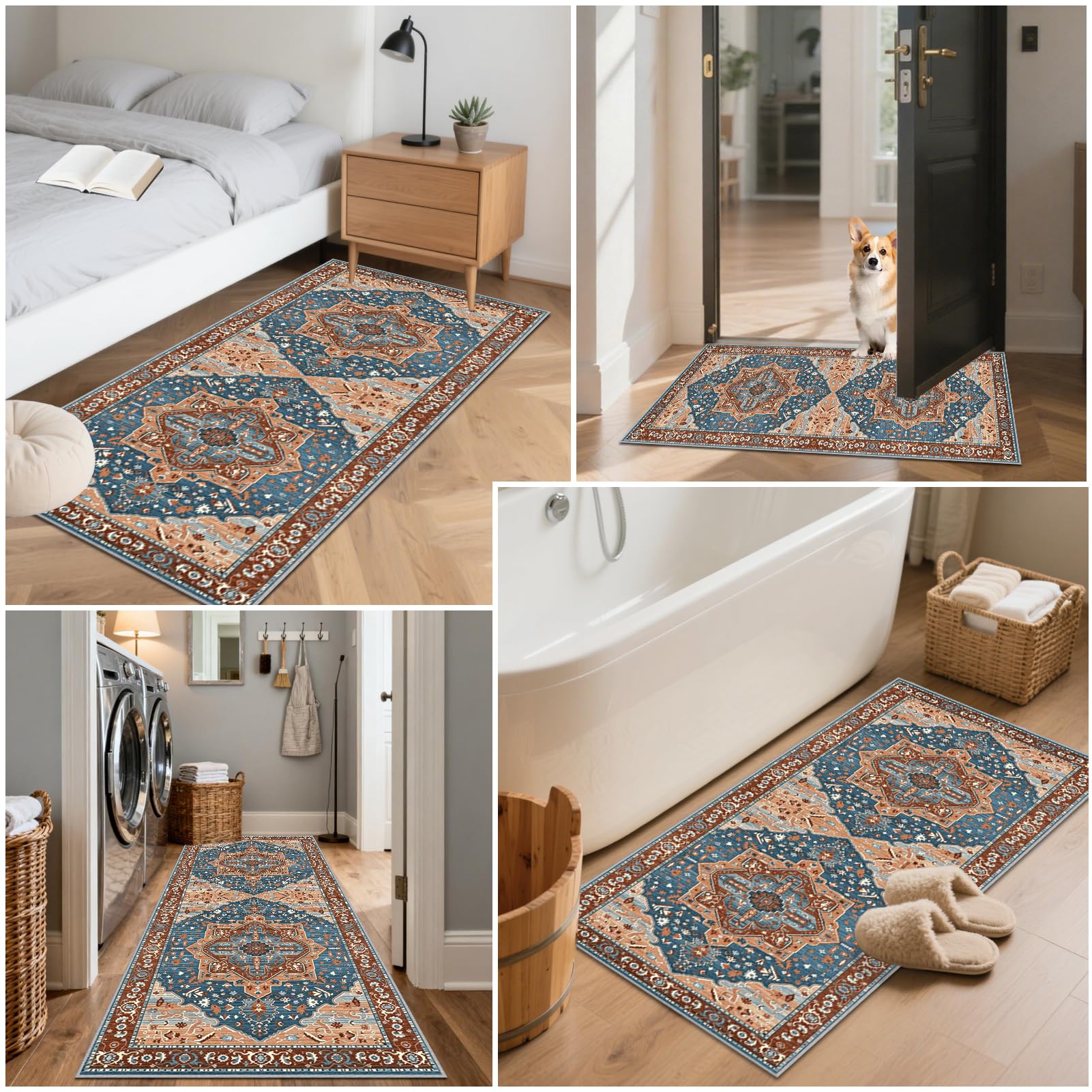 Wycieraczka wewnętrzna wejście do pralni na taras jadalnia łóżko łóżko przejście 50 x 230 cm, można prać w pralce sprzedawane na metry, różne rozmiary dostępne w różnych rozmiarach