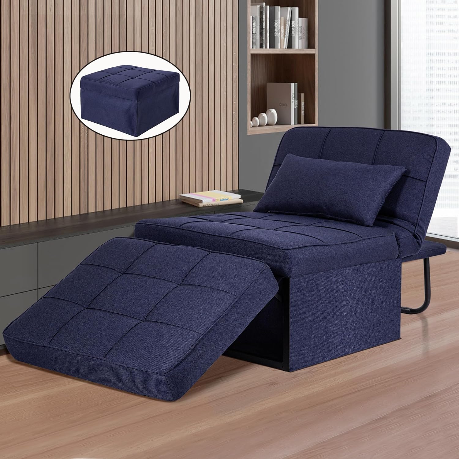 Seogwisam Convertible Sofa Bed,4 in 1 Multi Function Ottoman Bed,AssemblyFree Chair