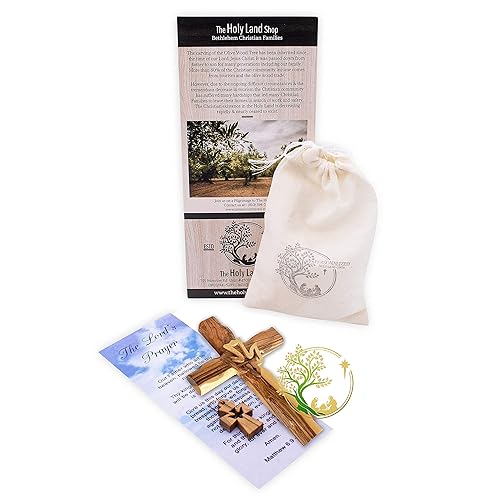 Miniatura 5 de Holy Spirit Olive wood crucifixwall hanging or hand held wooden cross  made in the Holy Land by Christian craftsmen Amazing souvenirgiftfavor for