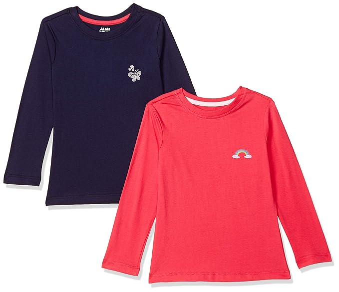 Amazon Brand - Jam & Honey Girls Regular T-Shirt