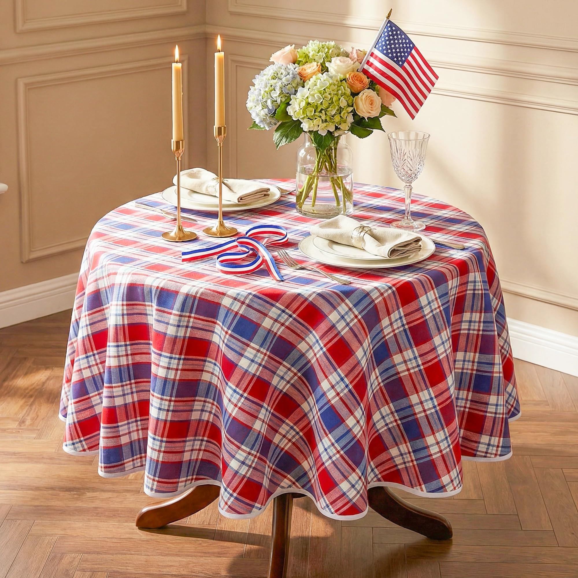 Thanksgiving Plaid Tablecloth - 60x84 Inches -13