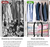 Vista 7 de Moving Bags Heavy Duty Extra Large, Alternative for Moving Boxes & Moving Supplies,Clear Storage Bins with Lids, Plastic Packing Tote, Storage Bags