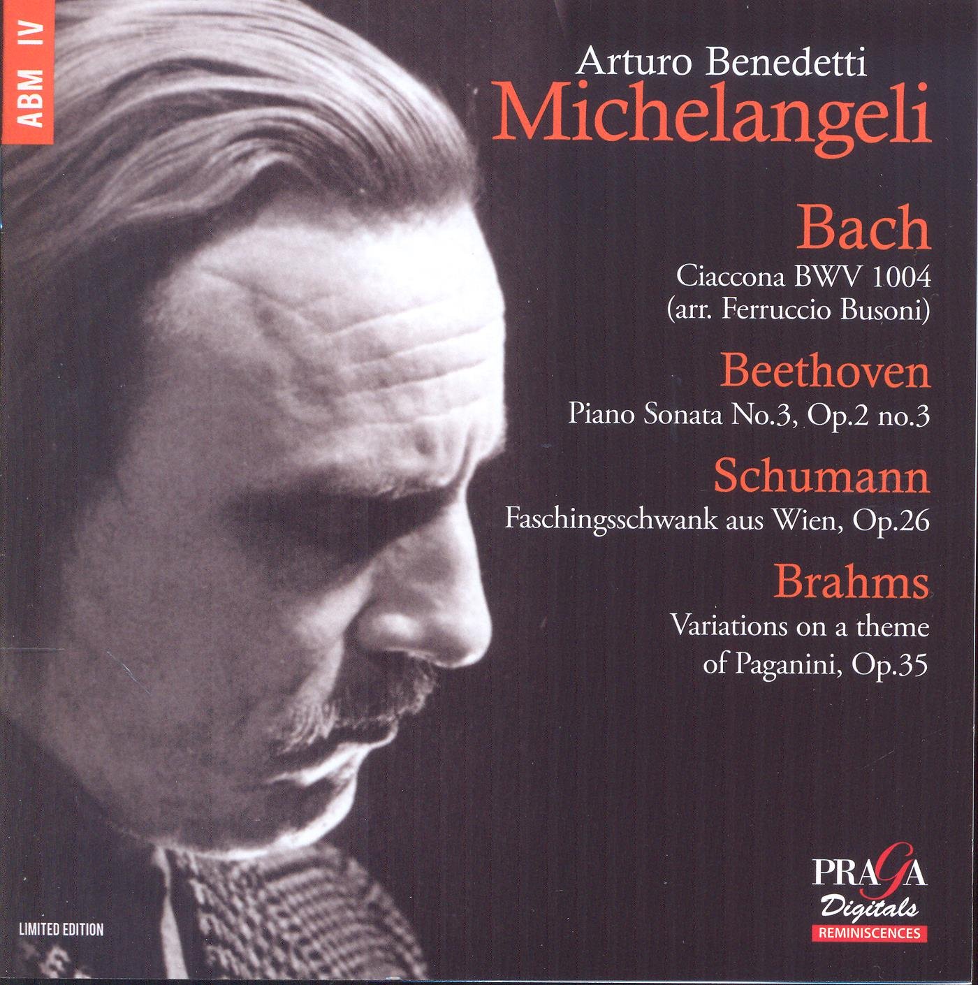 Arturo Benedetti Michelangeli: Bach - Ciaccona, Bwv1004/...