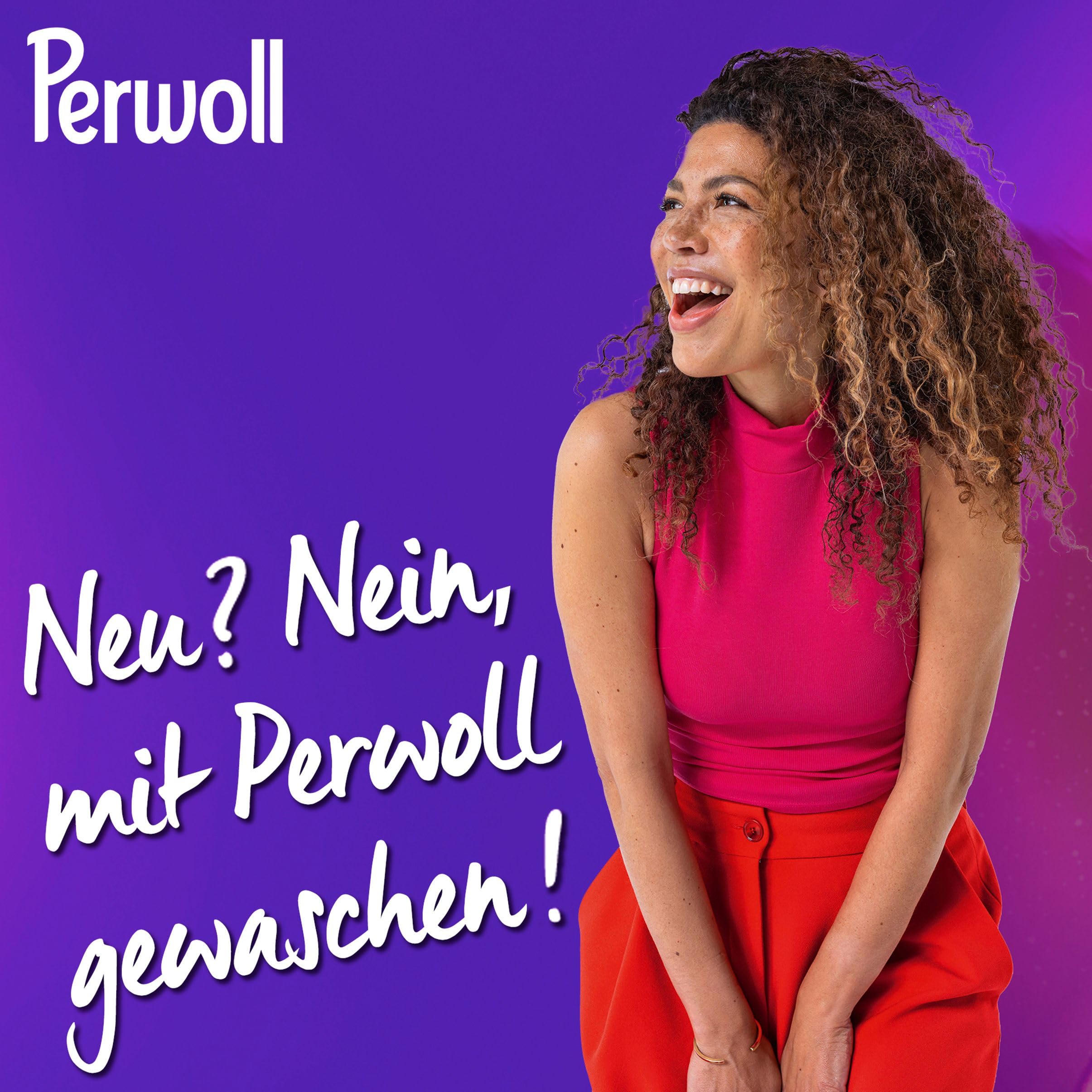 PERWOLL Color Waschmittel 160 (2 x 80 Waschladungen), Feinwaschmittel reinigt sanft und erneuert Farben und Fasern, für alle farbigen Textilien, Color Waschmittel mit Dreifach-Renew-Technologie